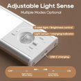 thumbnail image 3 of Under Cabinet Lighting, 2 Pack 13 Inch 3 Color Temperatures Motion Sensor Light indoor, USB Rechargeable Under Cabinet Lights, Stick-On Mag, 3 of 7