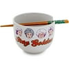 The Golden Girls"Stay Golden" Japanese Ceramic Dinnerware Set | Includes 20-Ounce Ramen Noodle Bowl and Wooden Chopsticks | Asian Food Dish Set For Home & Kitchen | 80s TV Show Gifts and Collecti....