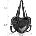 thumbnail image 3 of JM Ita Bag Bolso cruzado en forma de corazón para exhibición de pines de anime JM, 3 of 5