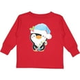 thumbnail image 3 of Inktastic Cute Christmas Penguin in Blue Hat Boys or Girls Long Sleeve Toddler T-Shirt, 3 of 5