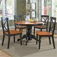thumbnail image 2 of Bowery Hill 5 Piece Round Dining Set in Black and Cottage Oak, 2 of 4