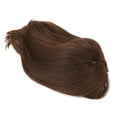 thumbnail image 4 of Peluca con flequillo para mujer, color marrón y negro, hasta los hombros, pelo corto y liso, estilo elegante, 4 of 14