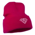 thumbnail image 5 of Diamond Embroidered Long Beanie - Hot Pink OSFM, 5 of 5