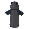 thumbnail image 2 of Rabbit Skins Infant Fine Jersey Short Sleeve Raglan Bodysuit with Hood & Ears, 2 of 4