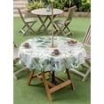 thumbnail image 4 of Outdoor Tablecloth with Umbrella Hole for Patio/Picnic/Party/Camping, Eucalyptus Leaves Waterproof Table Cloth Round Cover Washable, Summer Botanical (Dia 60"), 4 of 8