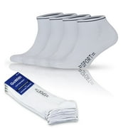 GoWith Men's Cotton White Short Sneaker Socks | 4 Pairs | Model: 3115