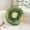 Kiwi, variant on Orange Velvet Round Throw Pillow - Fruit Plush Cushion for Home Decor Couch (15-Inch)