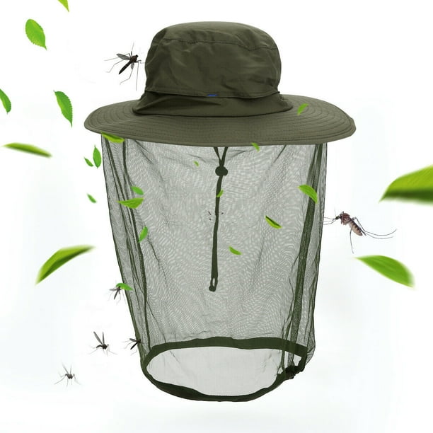 Mosquito Head Net Hat With Hidden Mesh Protection Bugs Bees For Hiking Fishing Walmart Com
