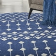 thumbnail image 6 of Nourison Grafix Moroccan Navy 8' x ROUND Area Rug, (8 Round), 6 of 8