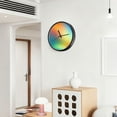 thumbnail image 6 of Indoor 12' Voice-Activated Luminous Decoration Wall Clock With LED Night Light Color Gradient Blur, 6 of 8