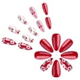 thumbnail image 3 of JROCHE 24Pcs Almond Press on Nail French Fake Nail Glues on Nail Artificial Nail Gift, 3 of 10