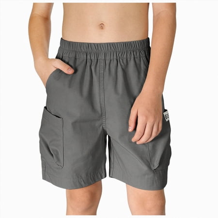WXFAZCVU Boys Cargo Shorts Casual Athletic Shorts with Pockets for Outdoor Camping Hiking Size 1-2 Years