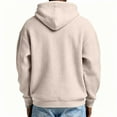thumbnail image 3 of Mens Hoodies Pullover Quarter Zip Casual Long Sleeve Drawstring Waffle Knit Hooded Sweatshirt Complexion M, 3 of 3
