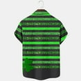 thumbnail image 4 of JURANMO Todays Deal Mens Button Down Hawaiian Bowling Shirts 2025 St.Patrick's Day Short Sleeve Blouse Tops Casual Loose Big and Tall Holiday Shirt White XXL, 4 of 7