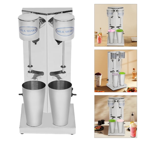 360W Commercial Stainless Steel Milk Shake Machine Double Head Blender Mixer for Homes, Beverage Stores