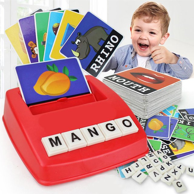 pitrice Matching Letter Game Letter Spelling and Reading Game English Alphabet Letters Card Match Game Children Educational Toys