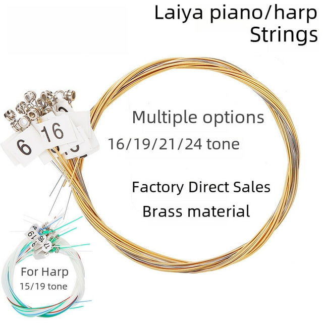 Wholesale Nylon Strings for Lyre Harps - 16/19/21/24 Notes, Digital Marked 19-String Option, Durable Material for Western Music, Easy Installation, Compact & Portable for Beginners to Professionals