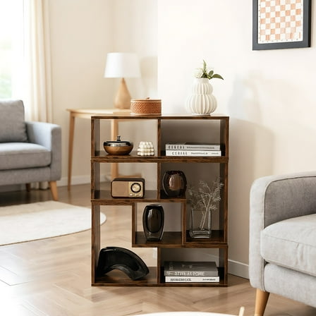 YYAo TV Stand, Television Console Table,Entertainment Center,3 Pieces Console TV Stand for TVs up to 65 Inch with Shelves-Brown