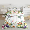 thumbnail image 2 of Castle Fairy Teens Animal Hummingbird Full Size Comforter Sets,Floral Flowers Bedding Sets, 2 of 8