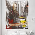 thumbnail image 1 of Urban Tapestry, Street Musician Man Singing Playing Guitar Show Performance Grunge Urban Art, Fabric Wall Hanging Decor for Bedroom Living Room Dorm, 5 Sizes, Multicolor, by Ambesonne, 1 of 1