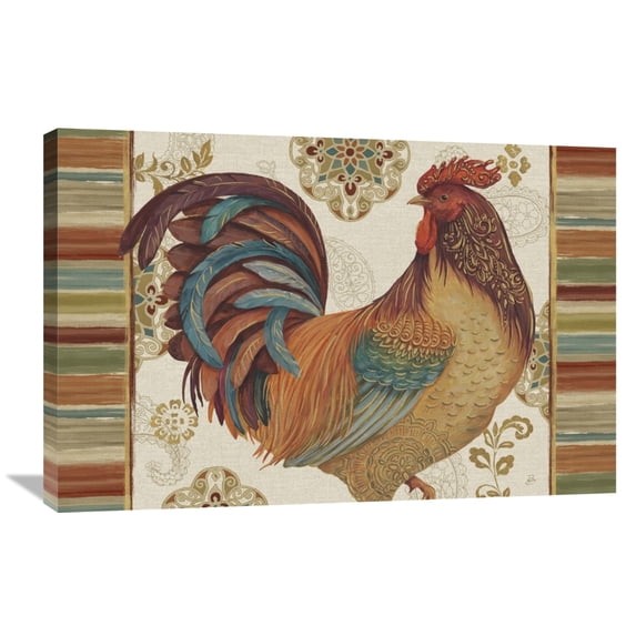 Global Gallery Daphne Brissonnet 'Rooster Rainbow IVA' Canvas Wall Art