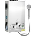 thumbnail image 1 of Tankless Water Heater Propane, 1.6GPM 6L Portable Instant Hot Water Heater, Outdoor Use for RV, Camper Van, Camping Trailer, Cabin, Barn, Pool, Sliver, 1 of 6