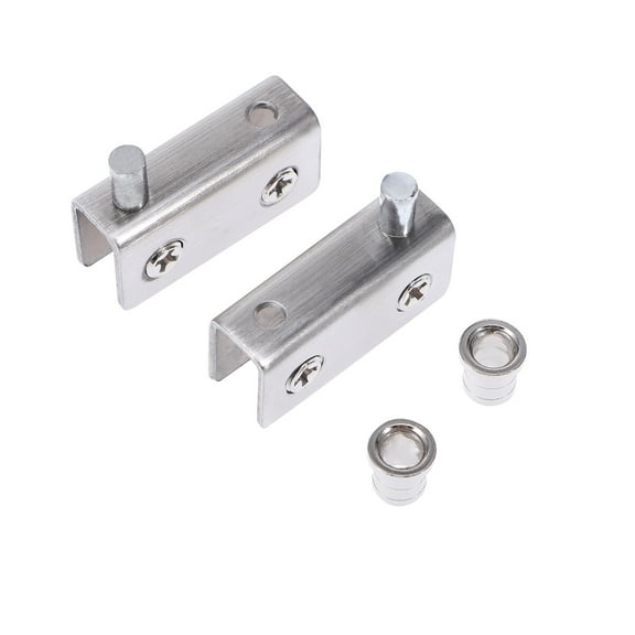 unbranded Glass Fixation Clamp Stainless Steel Square Glass Clamp for Home Store Office Small Size (Silver)