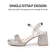 thumbnail image 3 of Sandalias para Niñas DREAM PAIRS KKUMHS2504 Plata con Tacones Anchos, 3 of 6