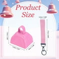 thumbnail image 2 of Cowbells for Sporting Events, 3 Inch Cow Bells for Football Games with Handle Wrist Strap for Competition, Pink, 2 of 6