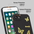thumbnail image 4 of Case for iPhone SE(5G) 2022 iPhone 7 iPhone 8 iPhone SE 2020, Glitter Cute Butterfly Pattern Sparkly Bling Laser Case Soft TPU Bumper Slim Protective Women Girls Phone Cover - Black, 4 of 15