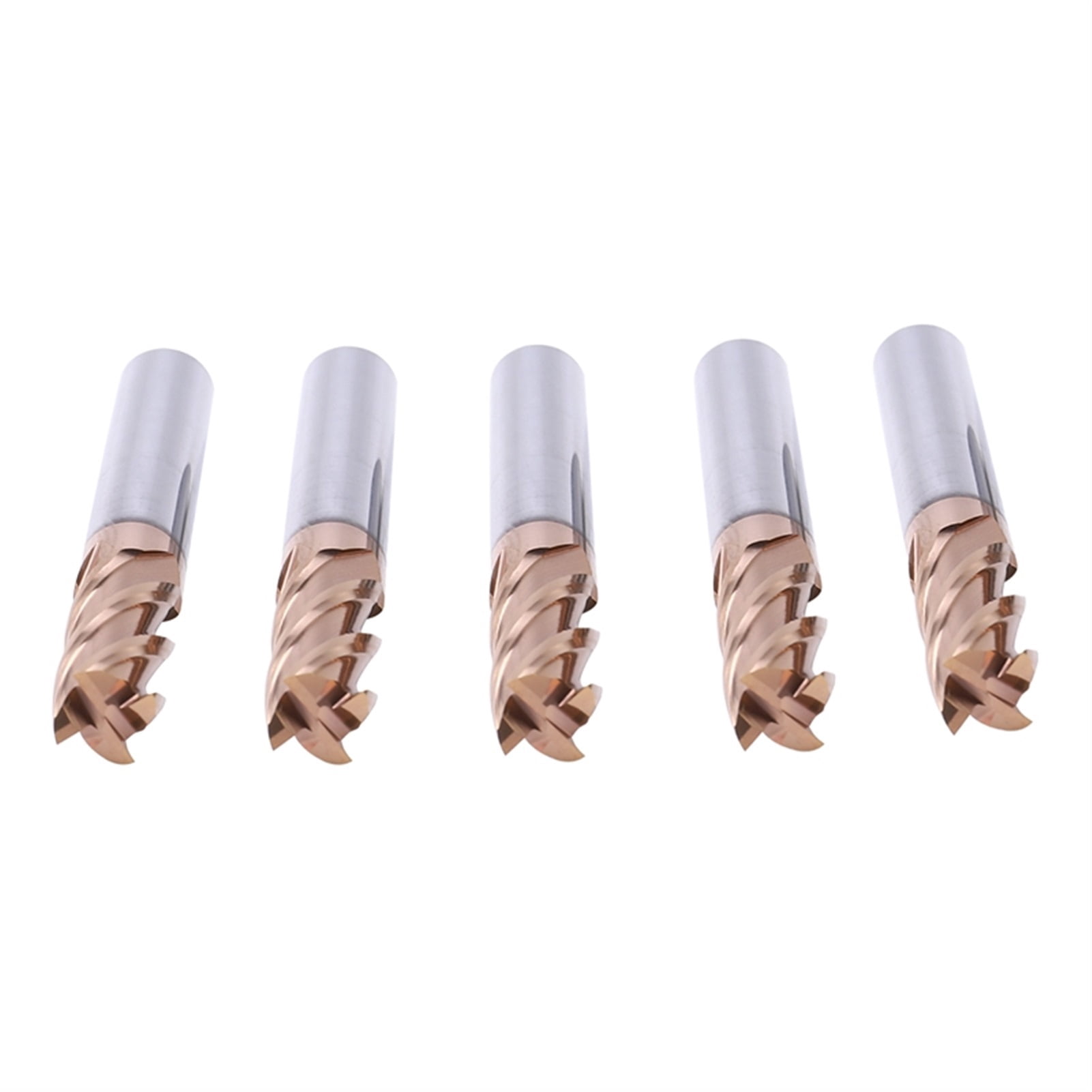 5pcs 8mm Solid Carbide End Mills Endmill 4 Flute Side Milling Slotting Face Mill