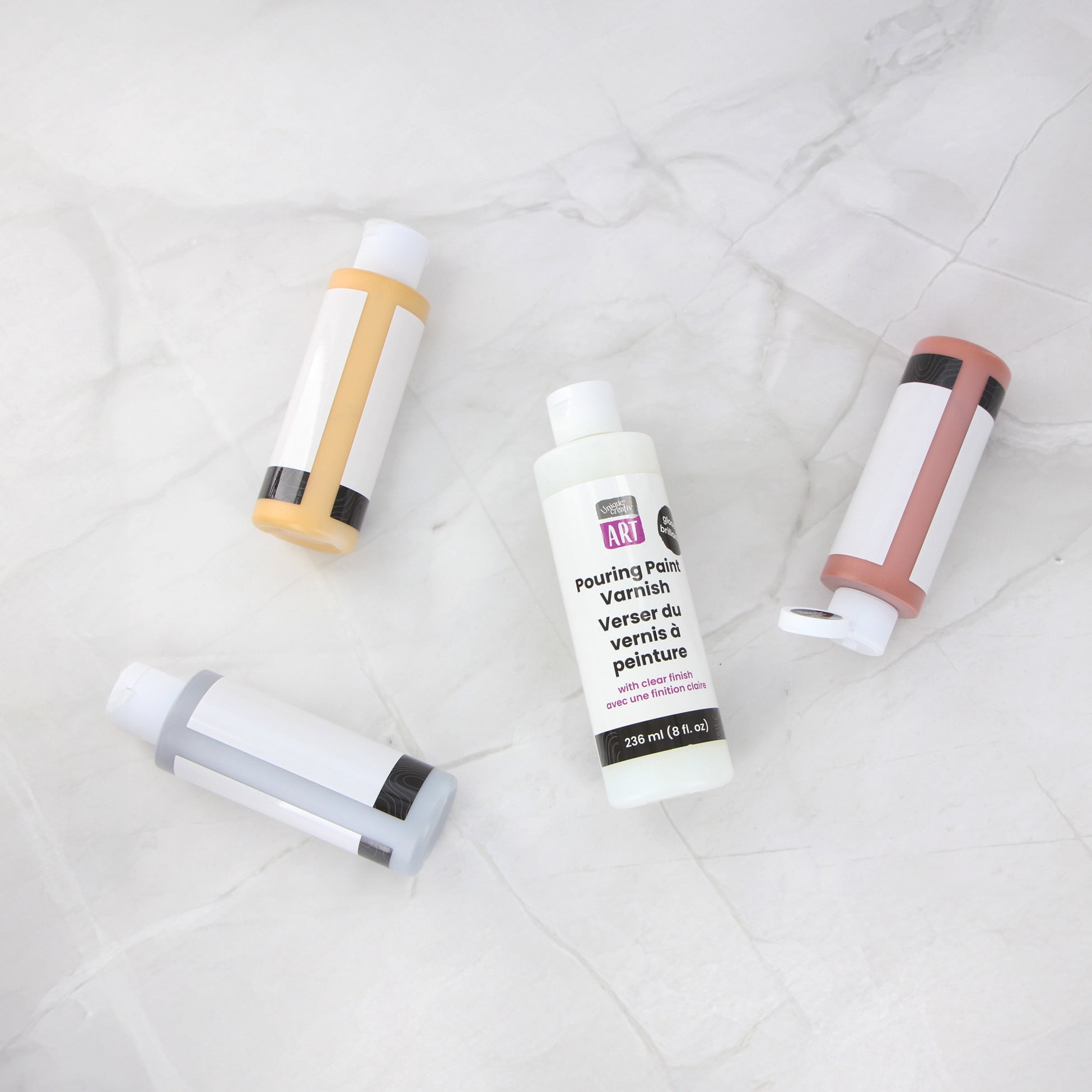 Vernis coulant UNIQUE CREATIV ART — Transparent brillant, autonivelant, 236 ml