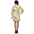thumbnail image 4 of Moomaya Printed Crossover Robes Bridesmaid Getting Ready Bathrobes For Women, 4 of 5