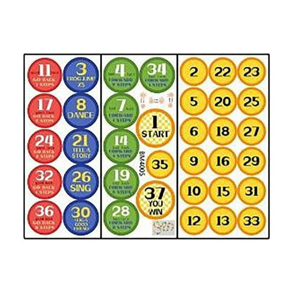Birdeem Kids Diy Games Hopscotch Stickers Floor Decals, Indoor Activity Games Wallpaper Decoration