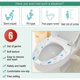 thumbnail image 5 of Cojín de terciopelo Sincero para asiento de inodoro 4 piezas lavable, 5 of 5