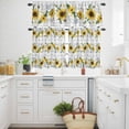thumbnail image 3 of Sunflower Kitchen Curtains Valances and Tiers Set of 3 Butterfly Bee Tier Curtains and Valance with Rod Pocket for Small Windows, 27.5"x24", 3 of 9