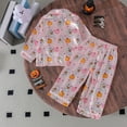 thumbnail image 6 of Weebloom Halloween Girls Pajamas Boys Long Sleeve Cartoon Prints Tops T Shirt Pants Outfits Leisure Homewear,2-3 Years, 6 of 6
