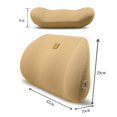 thumbnail image 4 of 2x Espuma Viscoelástica Soporte Inferior Cojín Trasero Suave Asiento Negro Gris Yotijar Cojín de espuma viscoelástica, 4 of 10