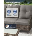 thumbnail image 6 of Bellefurn Patio Sofa Patio Furniture Sofa Set,Outdoor 3 Seater Couch with Coffee Table and Thick Cushions for Outdoor,Garden,Lawn,Backyard, 6 of 9