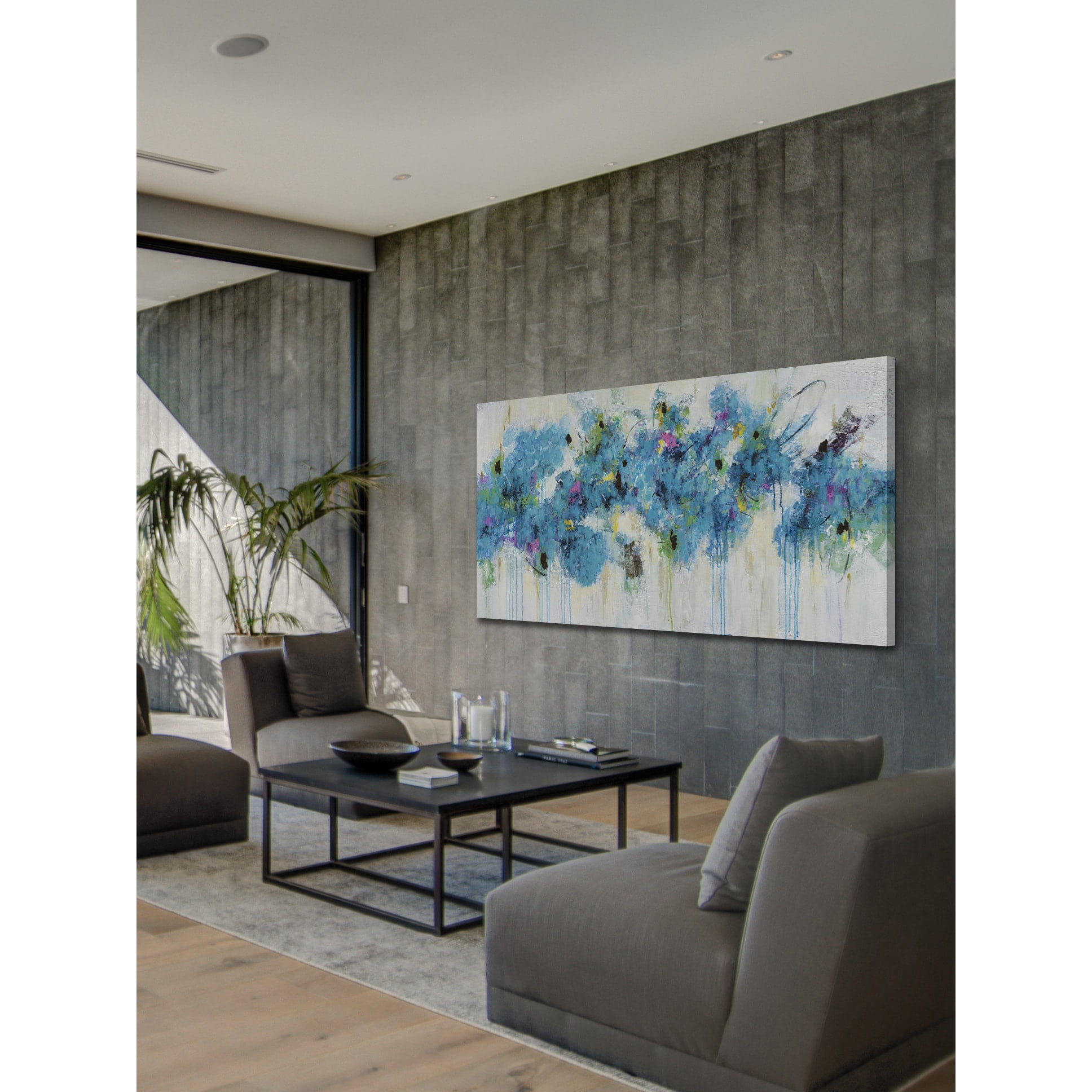Marmont Hill - "Center Piece I-3" by Julie Joy Painting Print on Wrapped Canvas