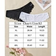 thumbnail image 5 of 3 Pack Sexy Underwear for Women Lace Hipster Ladies No Show Bikini Panties Womens Cheeky Size, 5 of 5