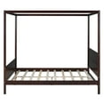 thumbnail image 4 of Harper & Bright Designs Queen Size Platform Bed with 4 Canopy Columns, Wood Canopy Platform Bed Frame with Headboard and Footboard, Espresso, 4 of 9
