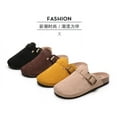 thumbnail image 5 of Unisex Boston Soft Footbed Clog Cow Suede Leather Clogs, Cork Clogs Shoes for Women Men Tan, 5 of 13
