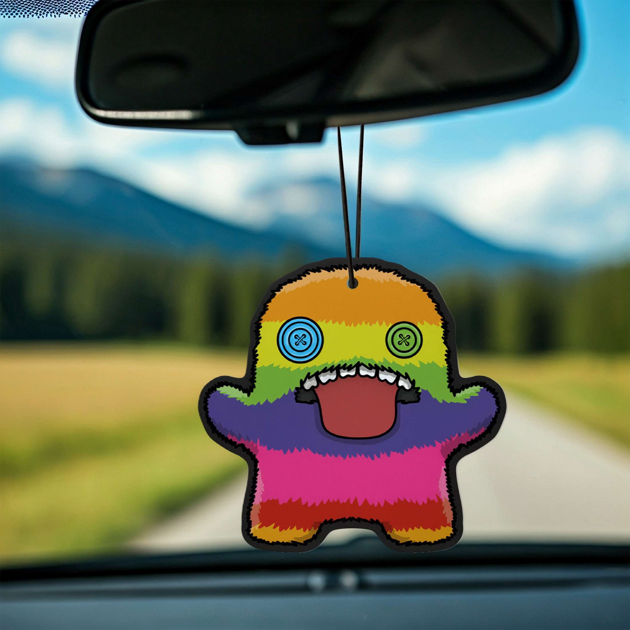 Fuggler Car Air Freshener 6-Pack, Long Lasting Odor Eliminator, Assorted Characters