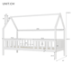 thumbnail image 3 of Cama casita cuna con chimenea| Sólidos somieres | cama casita de madera de pino para niños, 90 x 200 cm sin colchón, blanco esquí esquí Gafas de esquí, 3 of 5