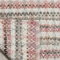 thumbnail image 4 of SAFAVIEH Montauk Candelario Striped Cotton Area Rug, Pink/Multi, 6' x 6' Square, 4 of 6