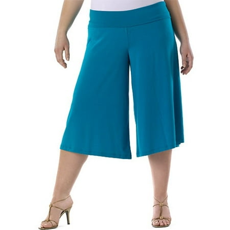 Women's Plus Folded Waist Gaucho Pant