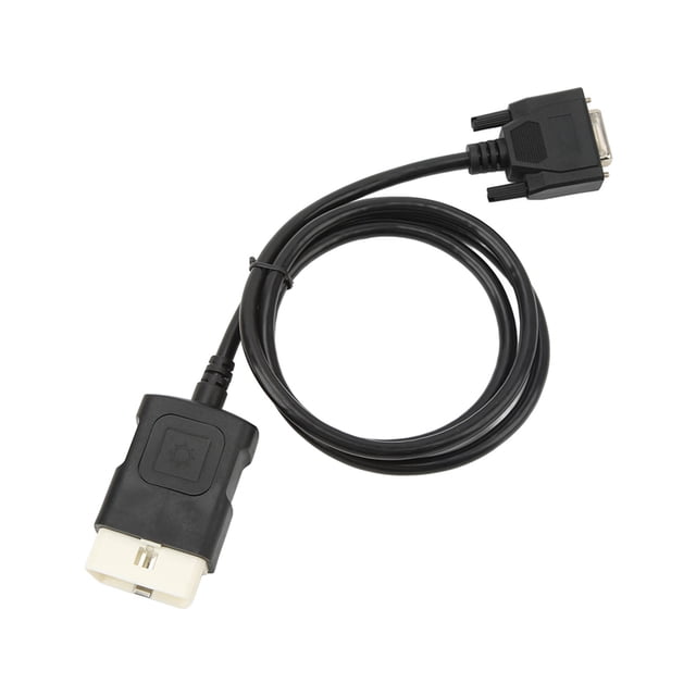 OBD2 Connector Adapter Cable, High Performance 16pin OBD Cables Heavy Duty Intelligent System Scan with Battery for Car
