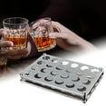 thumbnail image 3 of Abbracc Glasses Serving Tray 15ml Cup Rack Glasses Rack for Wedding Holiday Kitchen 24 Hole, 3 of 5