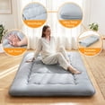 thumbnail image 3 of CONCETTA Memory Foam Futon Mattress, Twin Size, Foldable Tatami Floor Mattress with Storage Bag, Black, 3 of 9